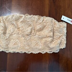 Cosabella Bandeau Bra “Flirtie” Lace Stretch Large Nude